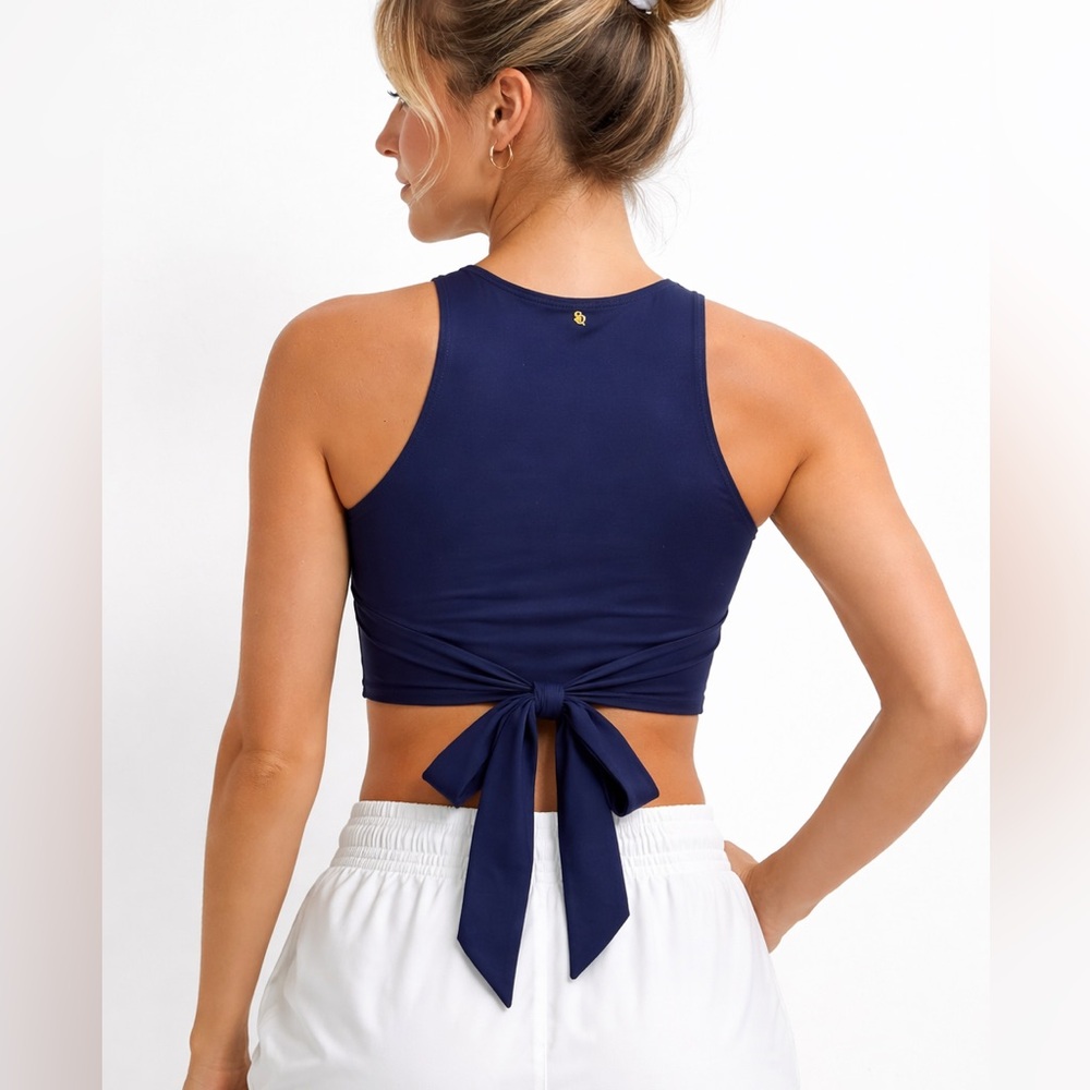 Smith & Quinn Mimi Athletic Sleeveless Crop Top with Tie Womens Size XL NWT